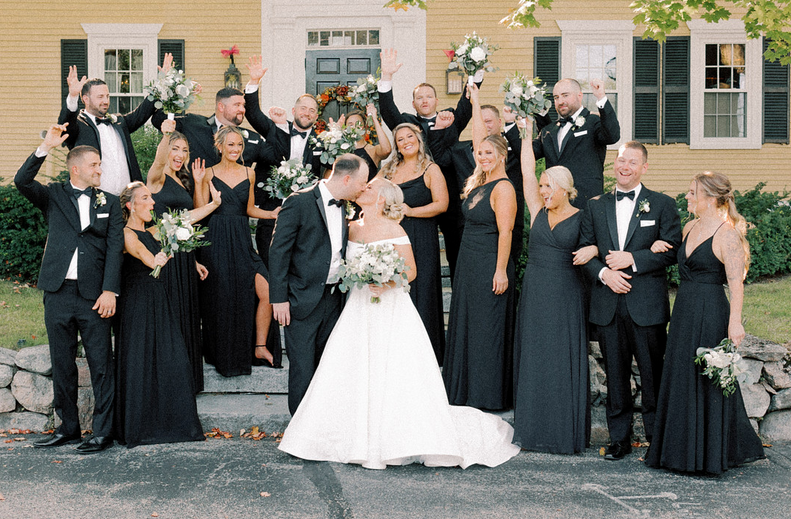 Black Bridesmaid All White Wedding Bridesmaids Dresses Wedding