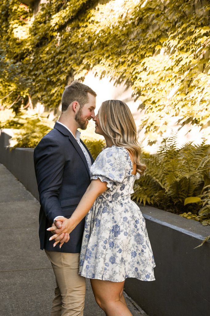 Kaitlyn and Miles's Downtown Engagement in Grand Rapids Brides
