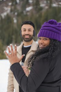 Jamie and Daniel's Surprise Winter Proposal at Big Cottonwood Canyon