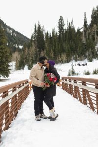 Jamie and Daniel's Surprise Winter Proposal at Big Cottonwood Canyon