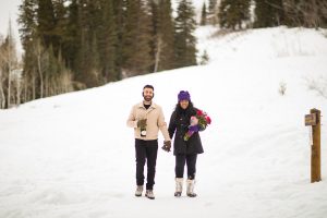 Jamie and Daniel's Surprise Winter Proposal at Big Cottonwood Canyon