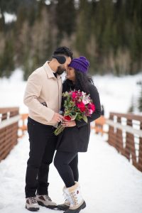 Jamie and Daniel's Surprise Winter Proposal at Big Cottonwood Canyon