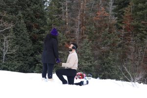 Jamie and Daniel's Surprise Winter Proposal at Big Cottonwood Canyon