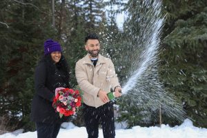 Jamie and Daniel's Surprise Winter Proposal at Big Cottonwood Canyon