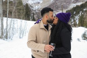 Jamie and Daniel's Surprise Winter Proposal at Big Cottonwood Canyon
