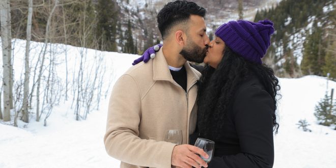 Jamie and Daniel's Surprise Winter Proposal at Big Cottonwood Canyon