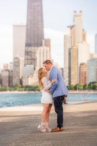 AJ and Tyler's Romantic Sailboat Engagement Session on Lake Michigan