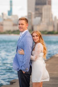 AJ and Tyler's Romantic Sailboat Engagement Session on Lake Michigan