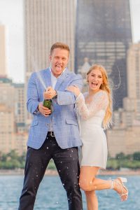 AJ and Tyler's Romantic Sailboat Engagement Session on Lake Michigan