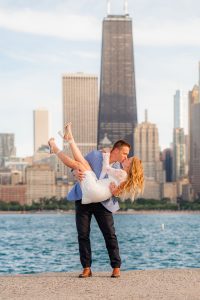 AJ and Tyler's Romantic Sailboat Engagement Session on Lake Michigan