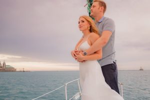 AJ and Tyler's Romantic Sailboat Engagement Session on Lake Michigan