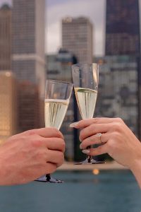 AJ and Tyler's Romantic Sailboat Engagement Session on Lake Michigan