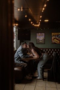 Madison and Devin's Eclectic Cafe Engagement