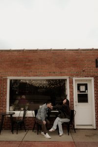 Madison and Devin's Eclectic Cafe Engagement