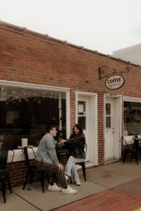 Madison and Devin's Eclectic Cafe Engagement