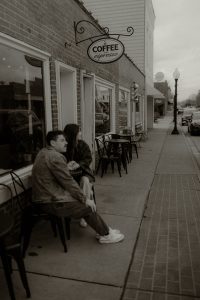 Madison and Devin's Eclectic Cafe Engagement