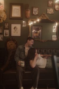 Madison and Devin's Eclectic Cafe Engagement