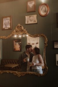 Madison and Devin's Eclectic Cafe Engagement