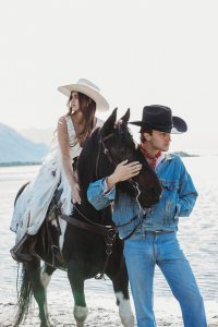 Ashton and Ben's Horseback Elopement and Western Styled Shoot in the Alaskan Mountains