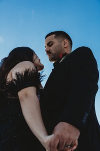 Jarad_Jarad_Roam to Wed, LLC_roamtowed-17_low Ivelize and Abdel's Gothic Elopement and Vow Renewal in the Alaskan Mountains