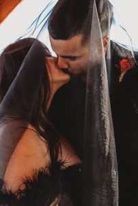Jarad_Jarad_Roam to Wed, LLC_roamtowed-38_low Ivelize and Abdel's Gothic Elopement and Vow Renewal in the Alaskan Mountains