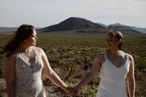 Sydney and Nicole's Overnight Camping Elopement Styled Shoot in the Mojave Desert