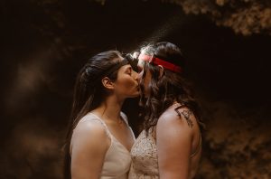 Sydney and Nicole's Overnight Camping Elopement Styled Shoot in the Mojave Desert