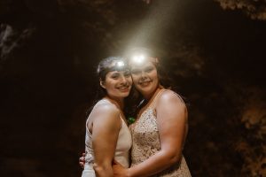 Sydney and Nicole's Overnight Camping Elopement Styled Shoot in the Mojave Desert