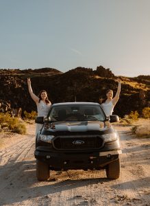 Sydney and Nicole's Overnight Camping Elopement Styled Shoot in the Mojave Desert