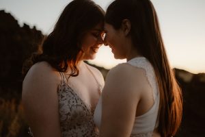 Sydney and Nicole's Overnight Camping Elopement Styled Shoot in the Mojave Desert