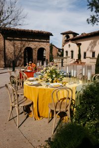 A Colorful and Romantic Courtyard Wedding_Cynthia Dalene Photo_Courtyard-18_low A Colorful and Romantic Courtyard Wedding Styled Shoot at Bella Collina