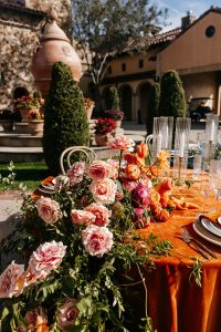 A Colorful and Romantic Courtyard Wedding_Cynthia Dalene Photo_Courtyard-26_low A Colorful and Romantic Courtyard Wedding Styled Shoot at Bella Collina