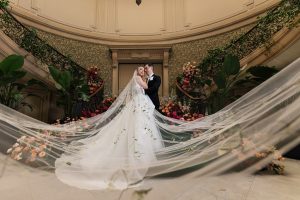 Maddie and Tyler’s Grand Maximalist Fairytale Wedding at Elkins Estate