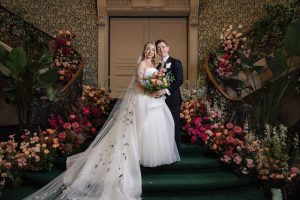 Maddie and Tyler’s Grand Maximalist Fairytale Wedding at Elkins Estate