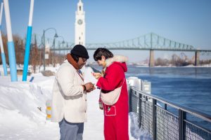 Cooper_Bizimungu_MelanieCPhoto_J&O-077_low Josee and Olivia's Romantic Surprise Engagement at the Old Port in Montreal