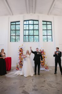 Olivia and Devin's Colorful Modern Wedding at The Distillery NC