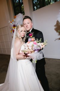 Olivia and Devin's Colorful Modern Wedding at The Distillery NC