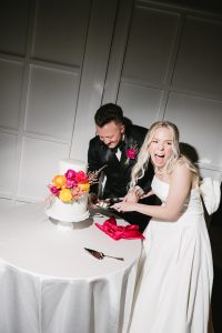Olivia and Devin's Colorful Modern Wedding at The Distillery NC