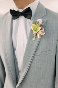 A couple ont their wedding day at the Salt Flats, in Utah Cotton Candy Skies Elopement Styled Shoot over the Bonneville Salt Flats