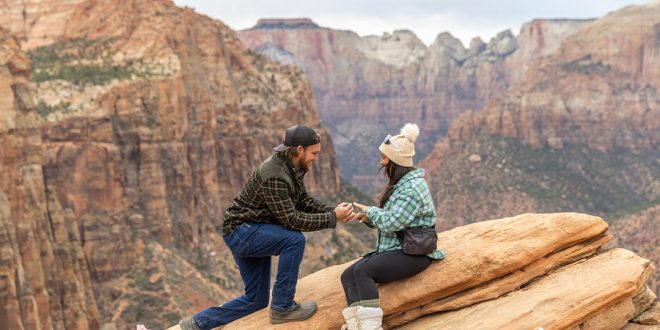 Kaytee and Spencer's Surprise Proposal at Zion National Park