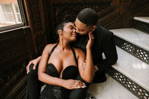 Brittany and Jonathan's Seductive Engagement Session at The Rookery in Chicago