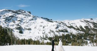 Wedding on the Slopes Styled Shoot - Skiing in a Wedding Dress and Tux