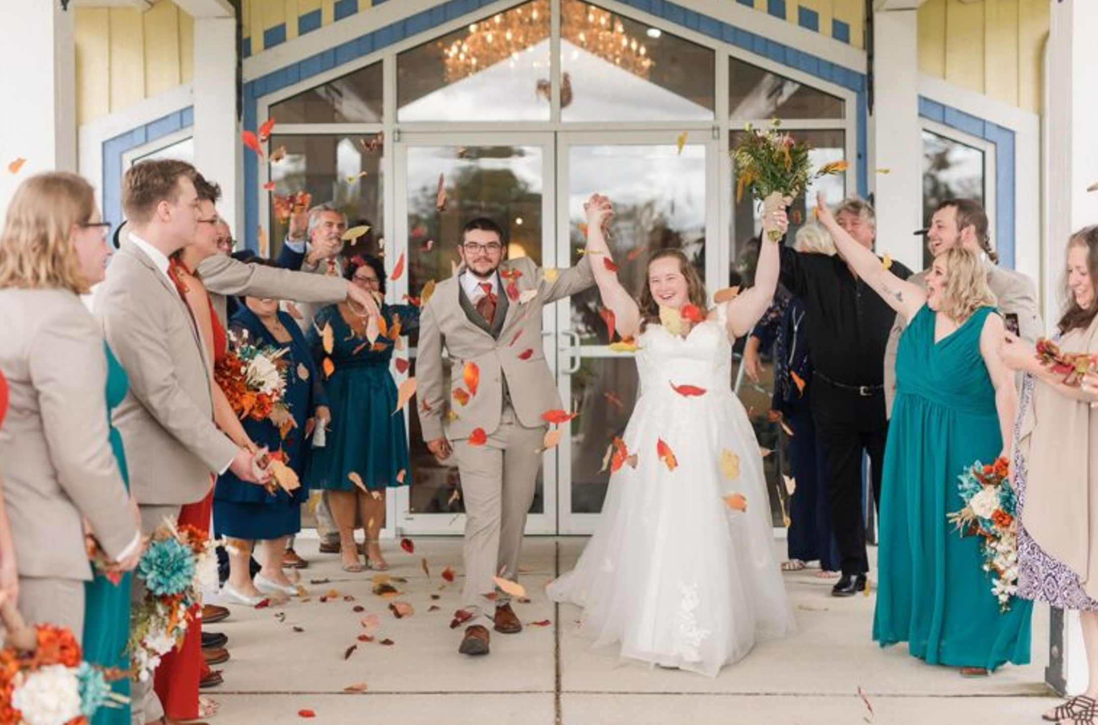 yellow barn fall wedding
