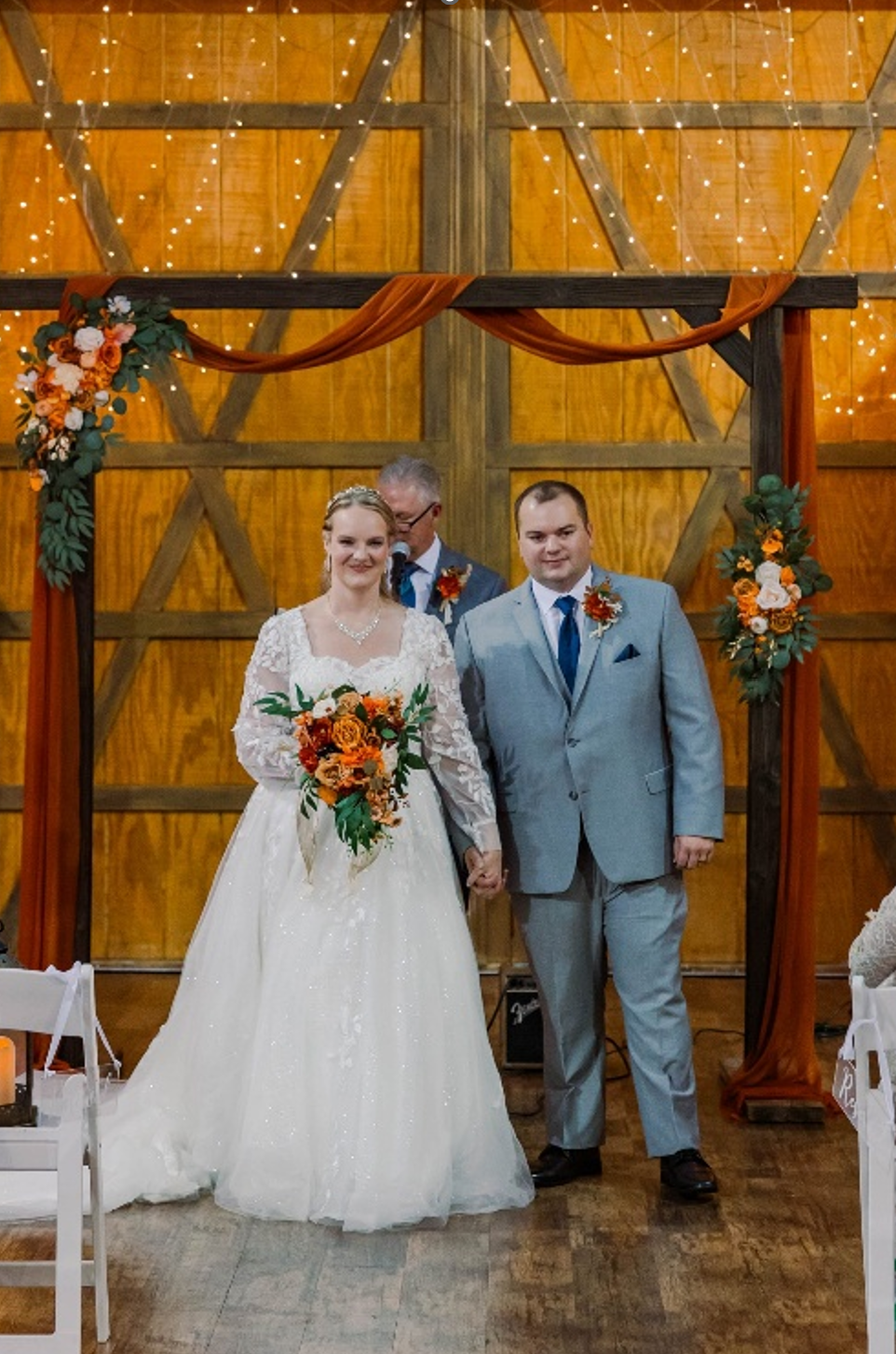 yellow barn fall wedding