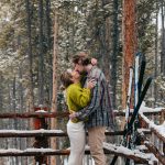 Devon & Alex Engagements Alex and Devon's Cross Country Ski Adventure Engagement