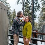 Devon & Alex Engagements Alex and Devon's Cross Country Ski Adventure Engagement