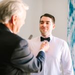 Katie and Ryan's Elegant Blue and White Spring Wedding at The Highland Manor