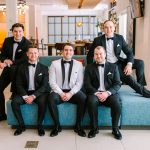 Katie and Ryan's Elegant Blue and White Spring Wedding at The Highland Manor