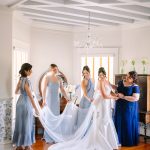 Katie and Ryan's Elegant Blue and White Spring Wedding at The Highland Manor