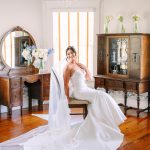 Katie and Ryan's Elegant Blue and White Spring Wedding at The Highland Manor